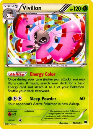 Vivillon (15/162) (Cosmos Holo) [XY: BREAKthrough] | Arkham Games and Comics