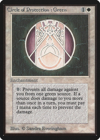 Circle of Protection: Green [Limited Edition Beta] | Arkham Games and Comics