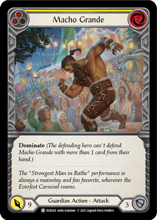 Macho Grande (Yellow) [EVR028] (Everfest)  1st Edition Rainbow Foil | Arkham Games and Comics