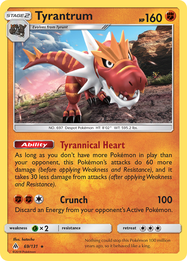 Tyrantrum (69/131) [Sun & Moon: Forbidden Light] | Arkham Games and Comics