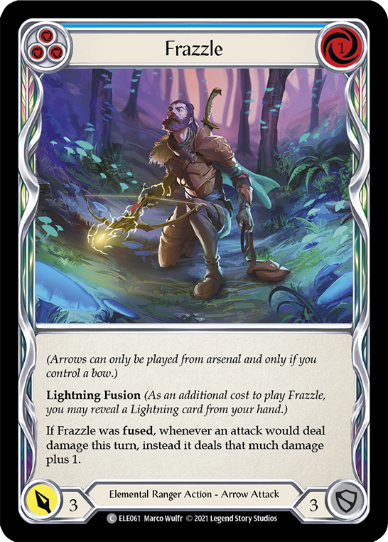 Frazzle (Blue) [ELE061] (Tales of Aria)  1st Edition Rainbow Foil | Arkham Games and Comics