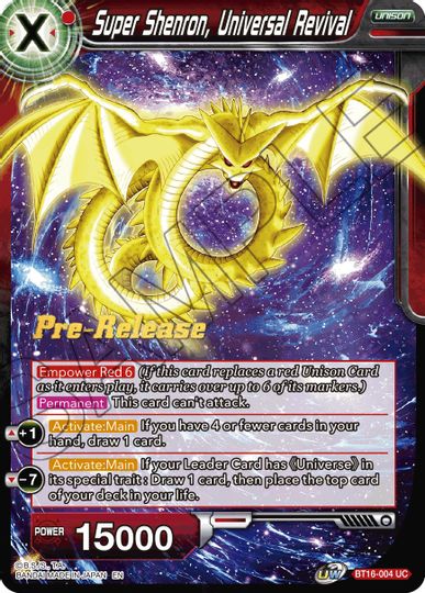 Super Shenron, Universal Revival (BT16-004) [Realm of the Gods Prerelease Promos] | Arkham Games and Comics