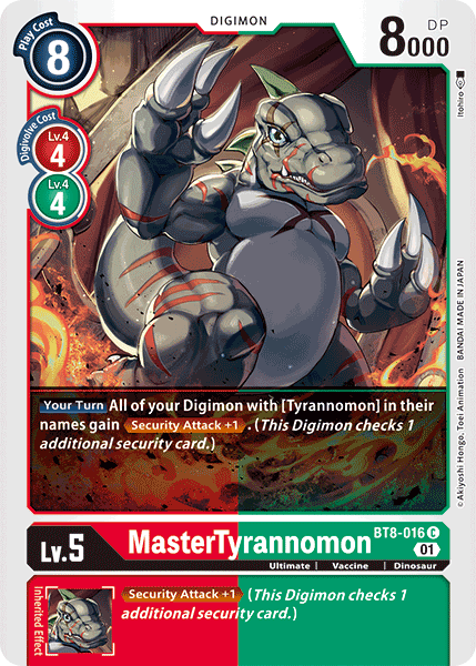 MasterTyrannomon [BT8-016] [New Awakening] | Arkham Games and Comics