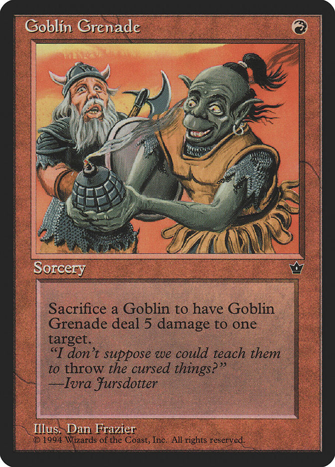 Goblin Grenade (Dan Frazier) [Fallen Empires] | Arkham Games and Comics