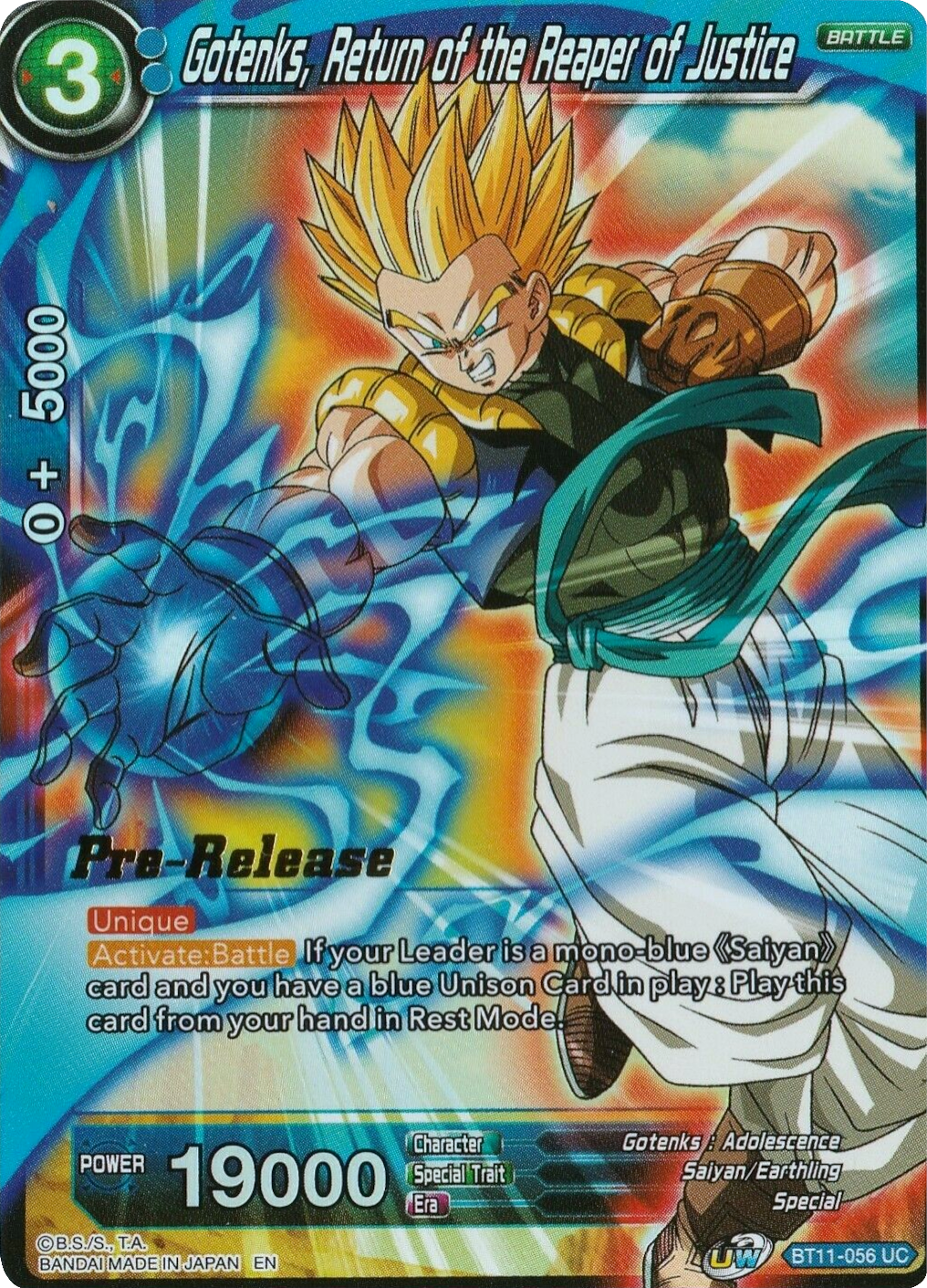 Gotenks, Return of the Reaper of Justice (BT11-056) [Vermilion Bloodline Prerelease Promos] | Arkham Games and Comics