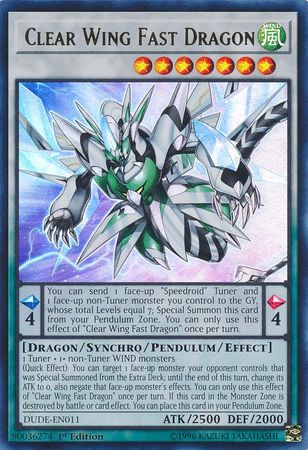 Clear Wing Fast Dragon [DUDE-EN011] Ultra Rare | Arkham Games and Comics