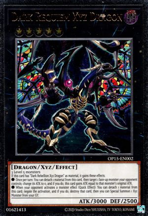 Dark Requiem Xyz Dragon [OP15-EN002] Ultimate Rare | Arkham Games and Comics