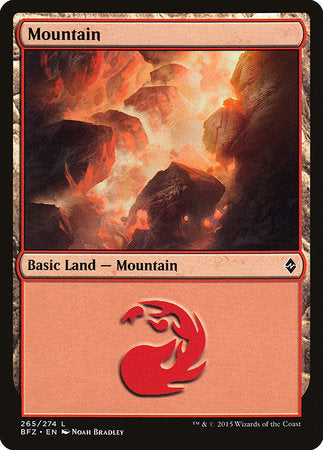 Mountain (265) [Battle for Zendikar] | Arkham Games and Comics