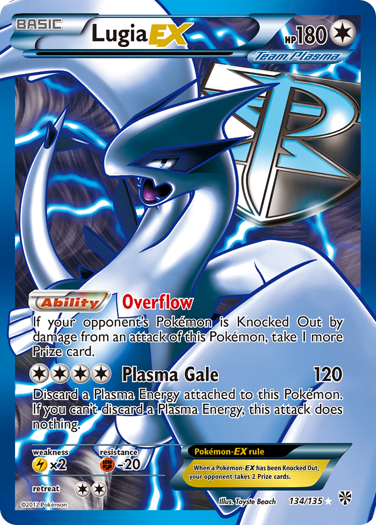 Lugia EX (134/135) [Black & White: Plasma Storm] | Arkham Games and Comics