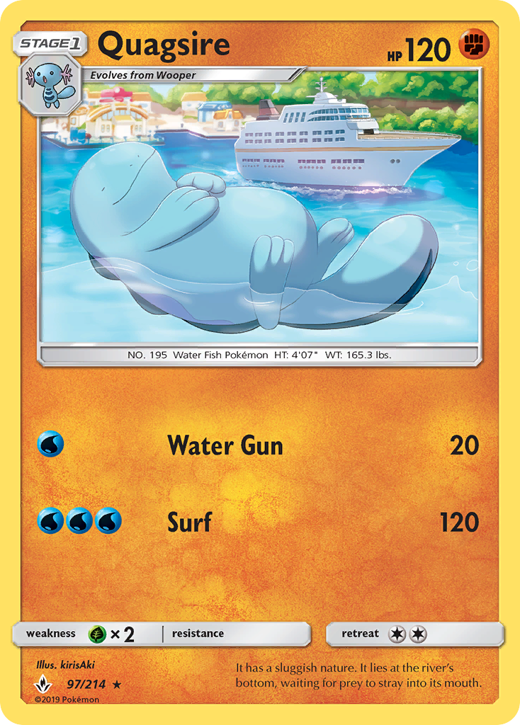 Quagsire (97/214) [Sun & Moon: Unbroken Bonds] | Arkham Games and Comics