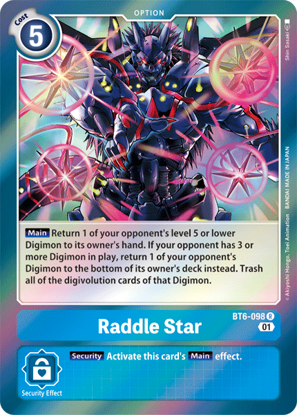 Raddle Star [BT6-098] [Double Diamond] | Arkham Games and Comics