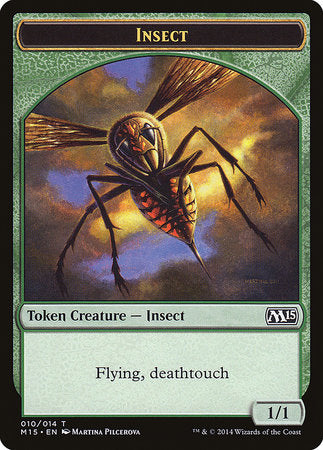 Insect Token (Deathtouch) [Magic 2015 Tokens] | Arkham Games and Comics