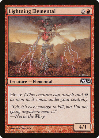 Lightning Elemental [Magic 2012] | Arkham Games and Comics