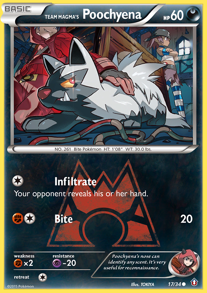 Team Magma's Poochyena (17/34) [XY: Double Crisis] | Arkham Games and Comics