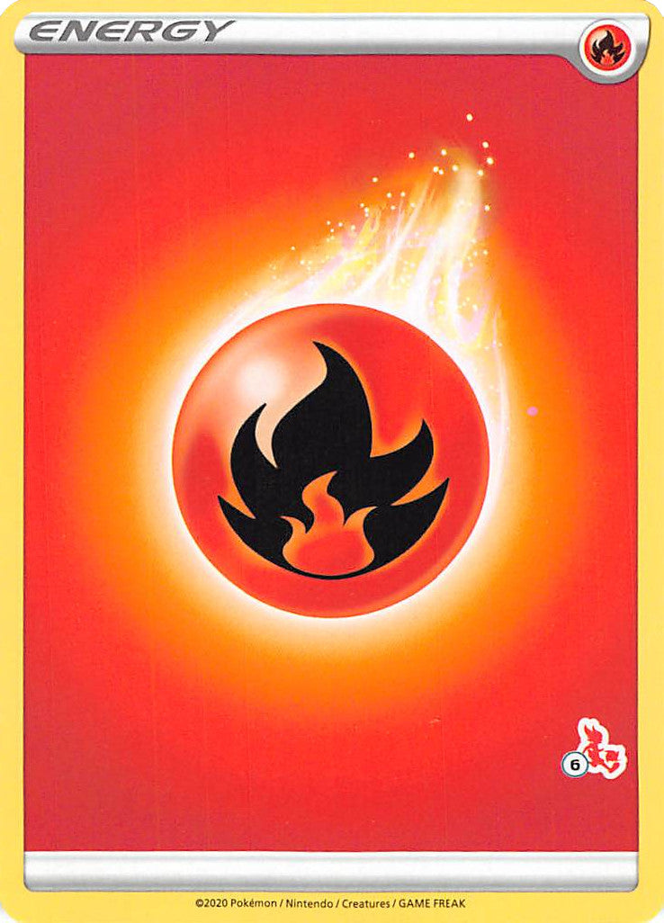 Fire Energy (Cinderace Stamp #6) [Battle Academy 2022] | Arkham Games and Comics