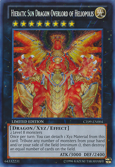 Hieratic Sun Dragon Overlord of Heliopolis [CT09-EN004] Secret Rare | Arkham Games and Comics