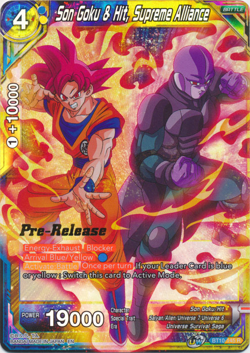 Son Goku & Hit, Supreme Alliance (BT10-145) [Rise of the Unison Warrior Prerelease Promos] | Arkham Games and Comics