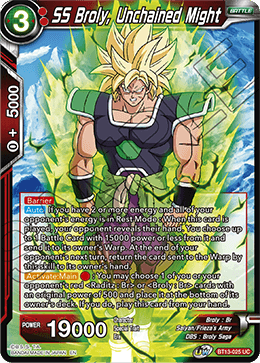 SS Broly, Unchained Might (Uncommon) [BT13-025] | Arkham Games and Comics