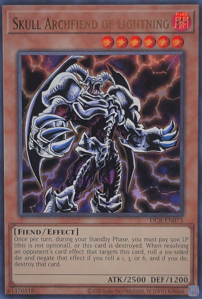 Skull Archfiend of Lightning (25th Anniversary) [DCR-EN073] Ultra Rare | Arkham Games and Comics