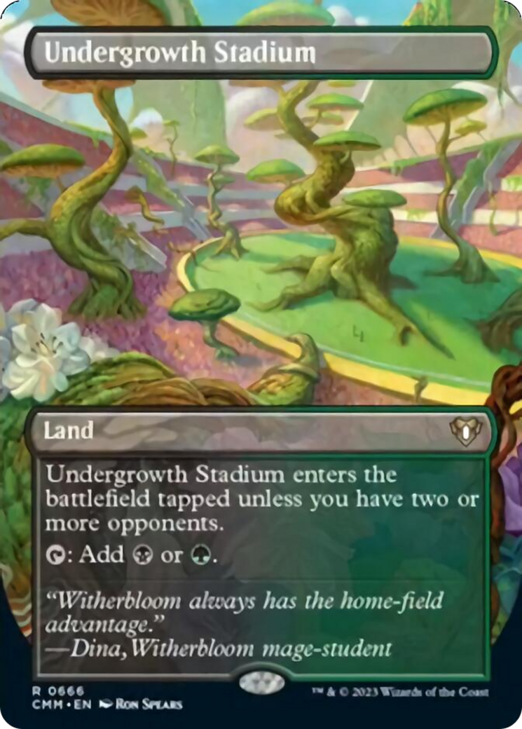 Undergrowth Stadium (Borderless Alternate Art) [Commander Masters] | Arkham Games and Comics