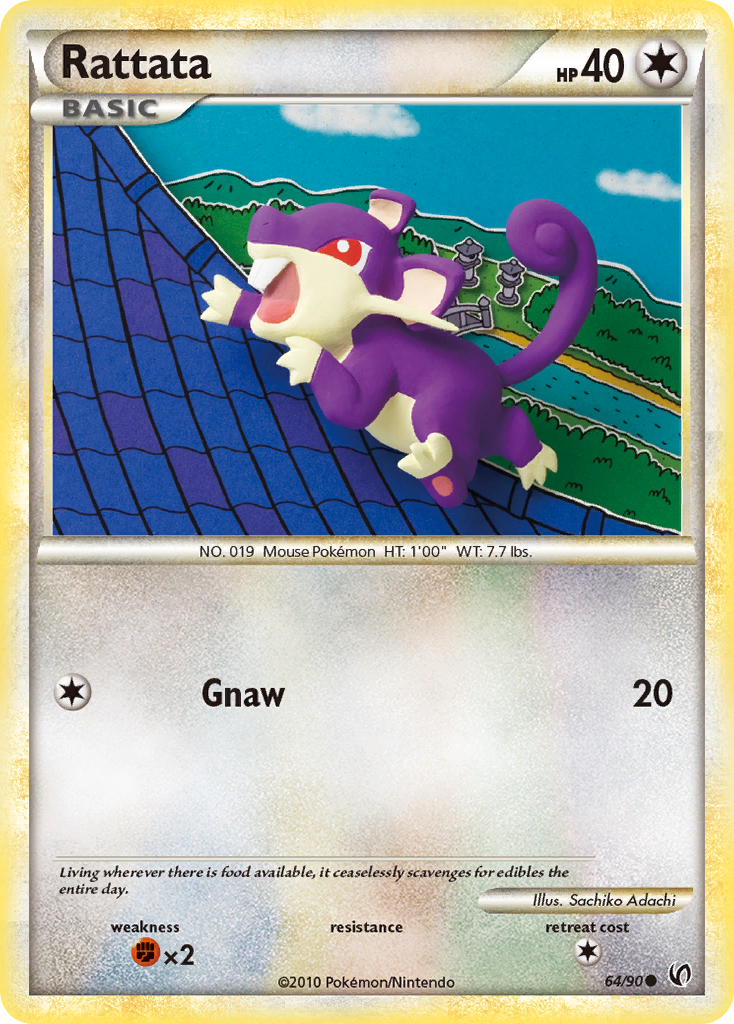 Rattata (64/90) [HeartGold & SoulSilver: Undaunted] | Arkham Games and Comics