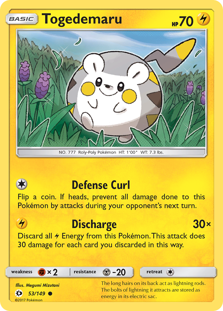 Togedemaru (53/149) [Sun & Moon: Base Set] | Arkham Games and Comics