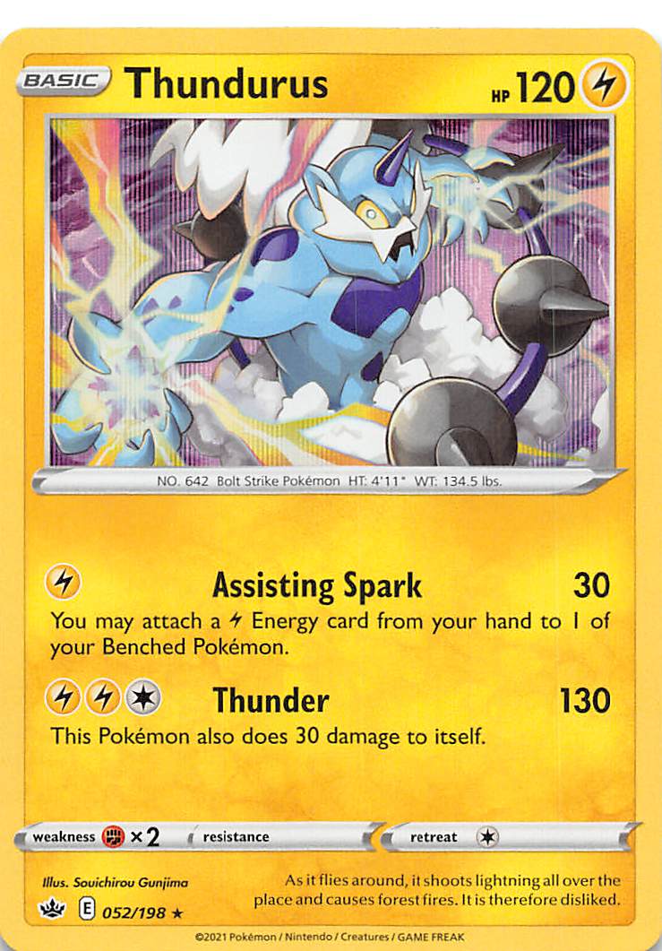 Thundurus (052/198) [Sword & Shield: Chilling Reign] | Arkham Games and Comics