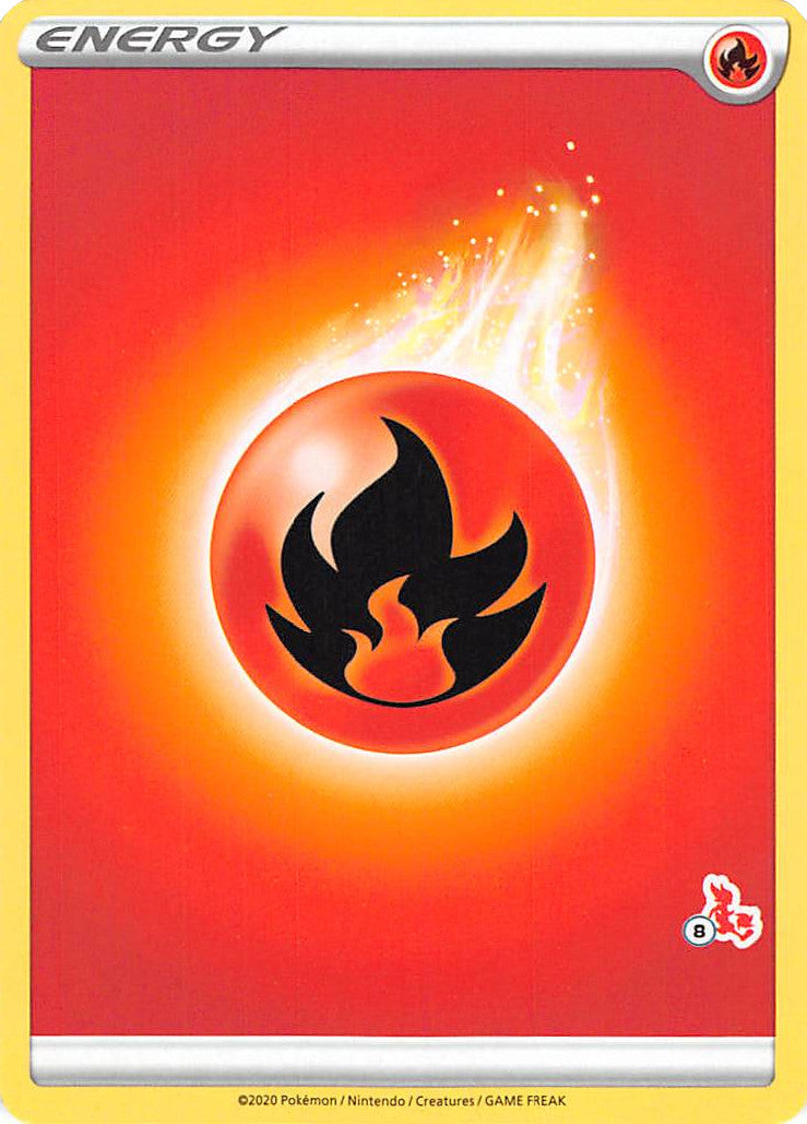 Fire Energy (Cinderace Stamp #8) [Battle Academy 2022] | Arkham Games and Comics