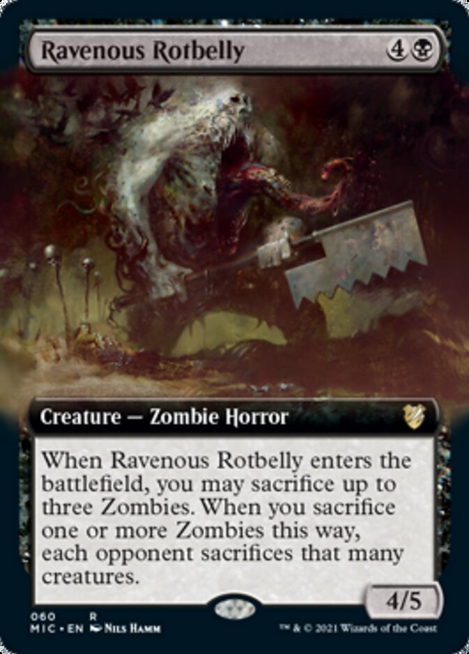 Ravenous Rotbelly (Extended) [Innistrad: Midnight Hunt Commander] | Arkham Games and Comics