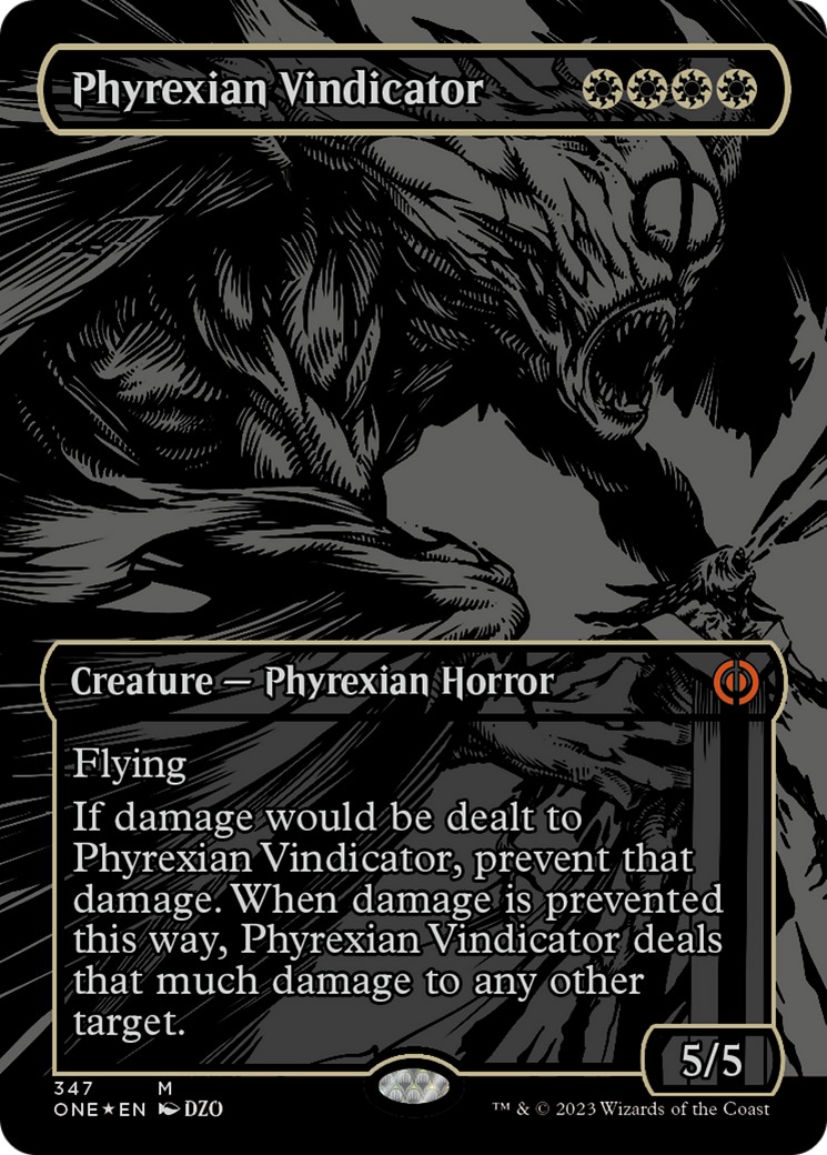 Phyrexian Vindicator (Oil Slick Raised Foil) [Phyrexia: All Will Be One] | Arkham Games and Comics