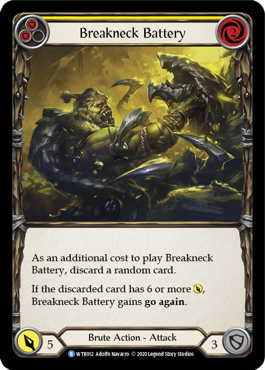 Breakneck Battery (Yellow) [U-WTR012] (Welcome to Rathe Unlimited)  Unlimited Rainbow Foil | Arkham Games and Comics