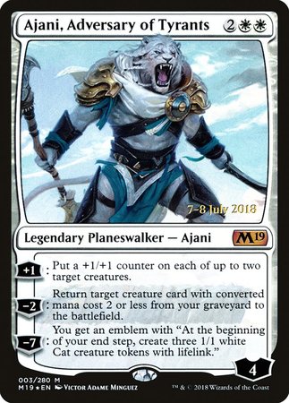 Ajani, Adversary of Tyrants [Core Set 2019 Promos] | Arkham Games and Comics