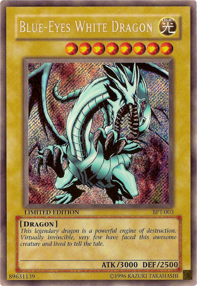 Blue-Eyes White Dragon [BPT-003] Secret Rare | Arkham Games and Comics