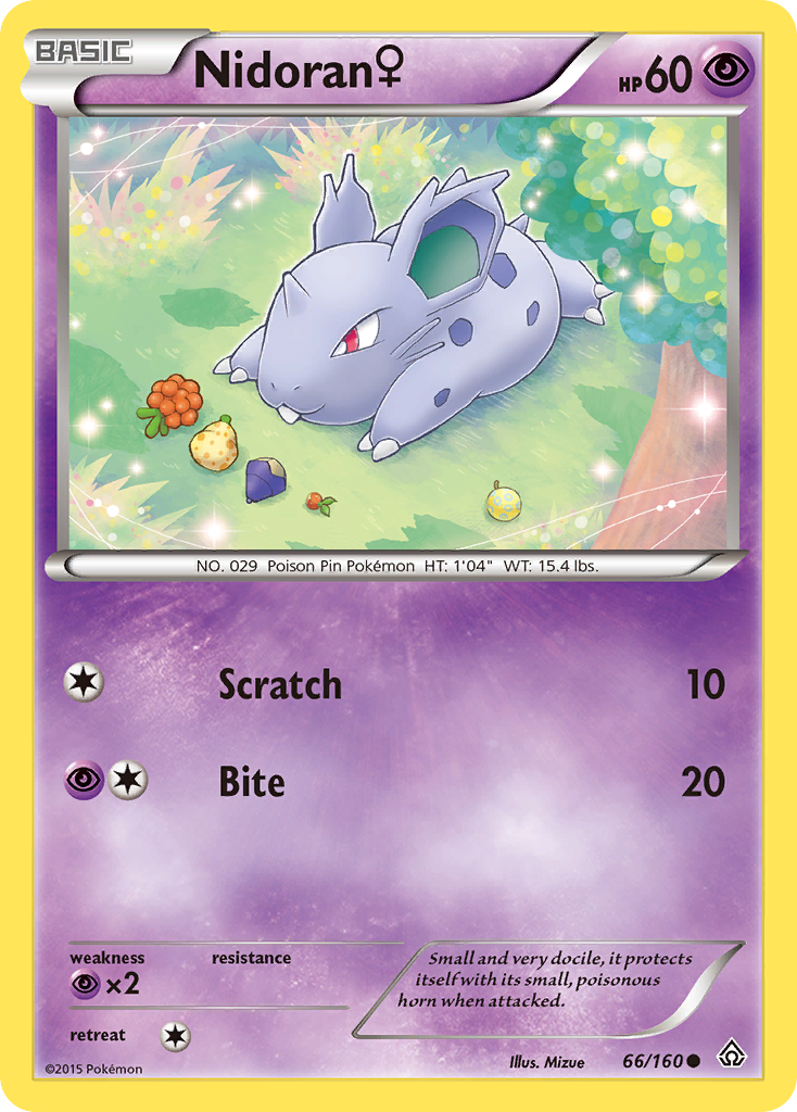 Nidoran (66/160) (Female) [XY: Primal Clash] | Arkham Games and Comics