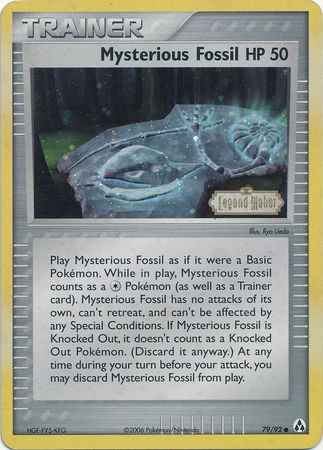 Mysterious Fossil (79/92) (Stamped) [EX: Legend Maker] | Arkham Games and Comics