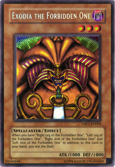 Exodia the Forbidden One [UBP1-EN005] Secret Rare | Arkham Games and Comics