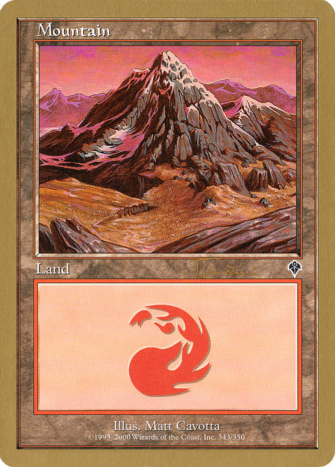 Mountain (jt343a) (Jan Tomcani) (INV) [World Championship Decks 2001] | Arkham Games and Comics