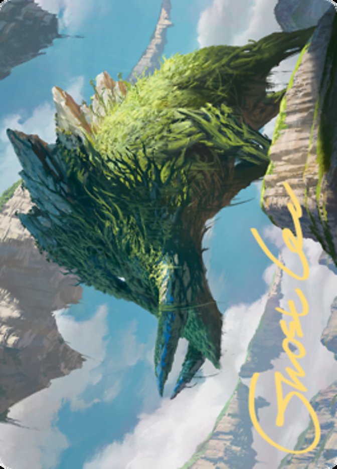 Yasharn, Implacable Earth Art Card (Gold-Stamped Signature) [Zendikar Rising Art Series] | Arkham Games and Comics