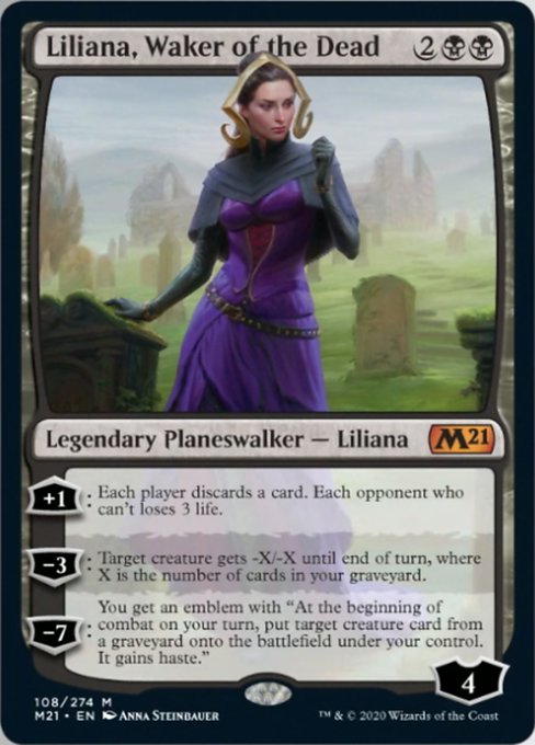 Liliana, Waker of the Dead [Core Set 2021] | Arkham Games and Comics