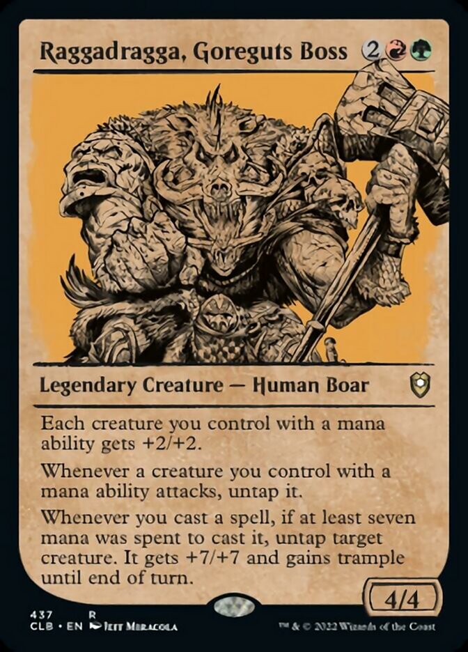 Raggadragga, Goreguts Boss (Showcase) [Commander Legends: Battle for Baldur's Gate] | Arkham Games and Comics