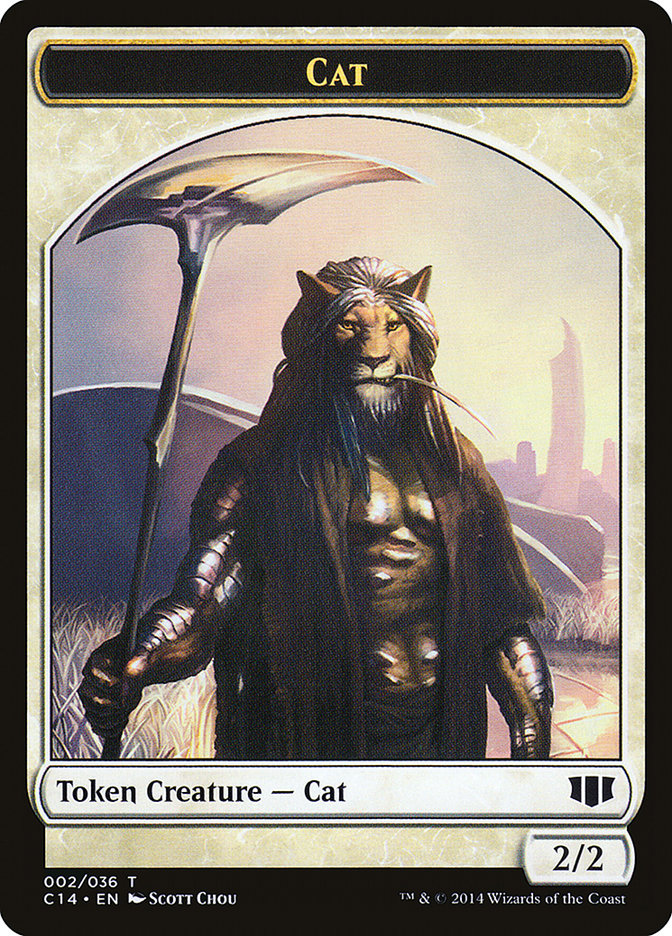 Angel // Cat Double-sided Token [Commander 2014 Tokens] | Arkham Games and Comics