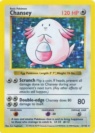 Chansey (3/102) [Base Set Shadowless Unlimited] | Arkham Games and Comics