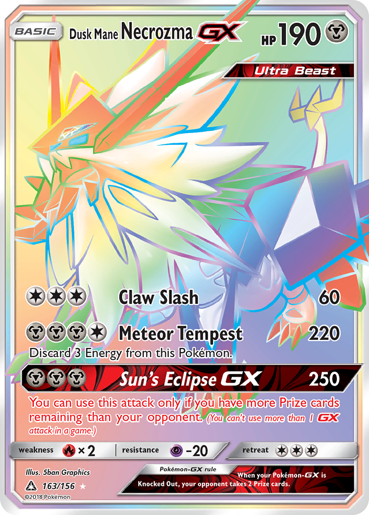 Dusk Mane Necrozma GX (163/156) [Sun & Moon: Ultra Prism] | Arkham Games and Comics