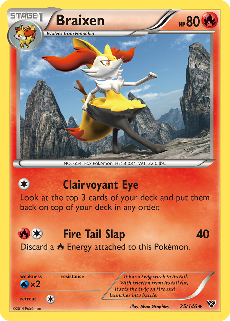 Braixen (25/146) [XY: Base Set] | Arkham Games and Comics