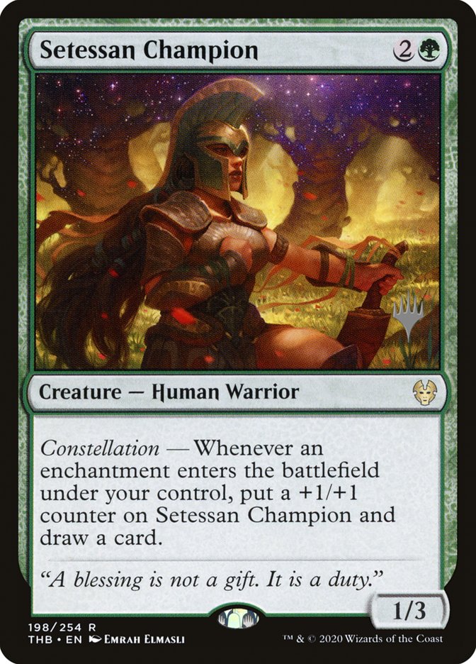 Setessan Champion (Promo Pack) [Theros Beyond Death Promos] | Arkham Games and Comics