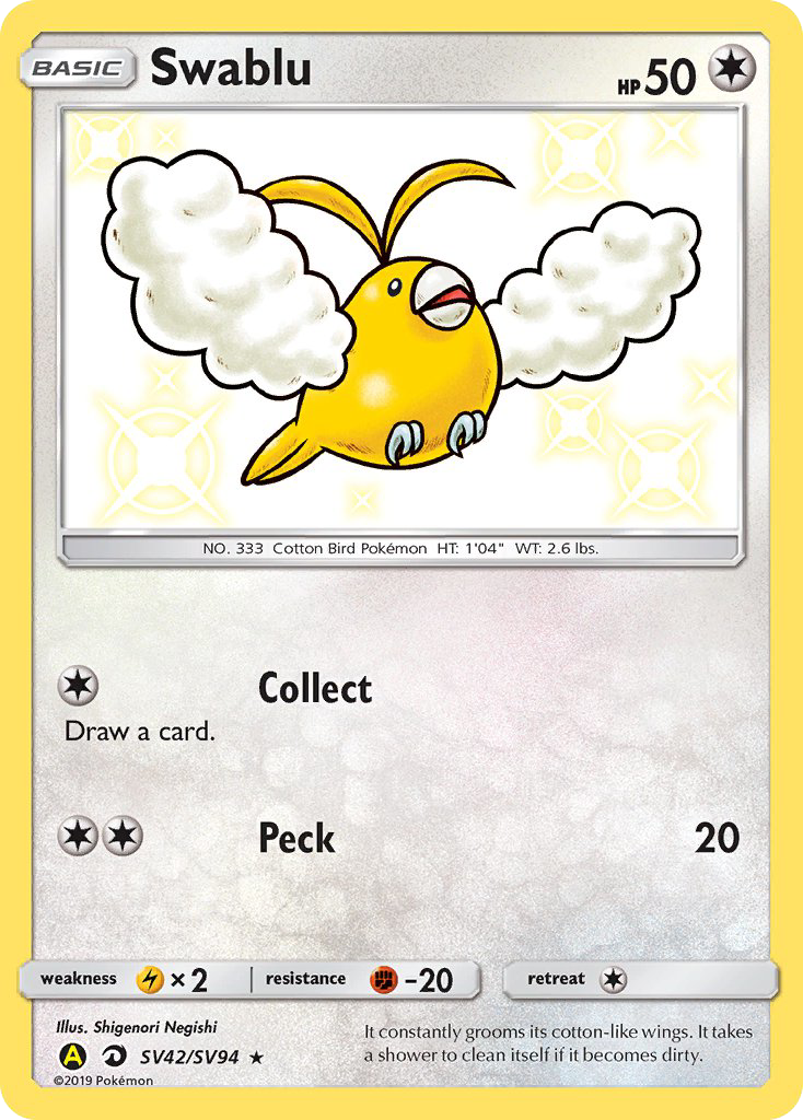 Swablu (SV42/SV94) [Sun & Moon: Hidden Fates - Shiny Vault] | Arkham Games and Comics