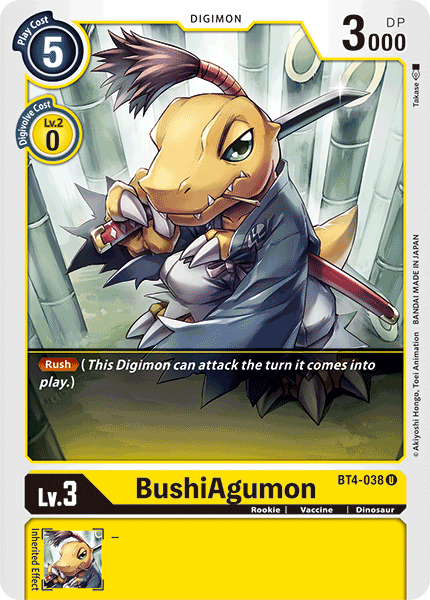 BushiAgumon [BT4-038] [Great Legend] | Arkham Games and Comics