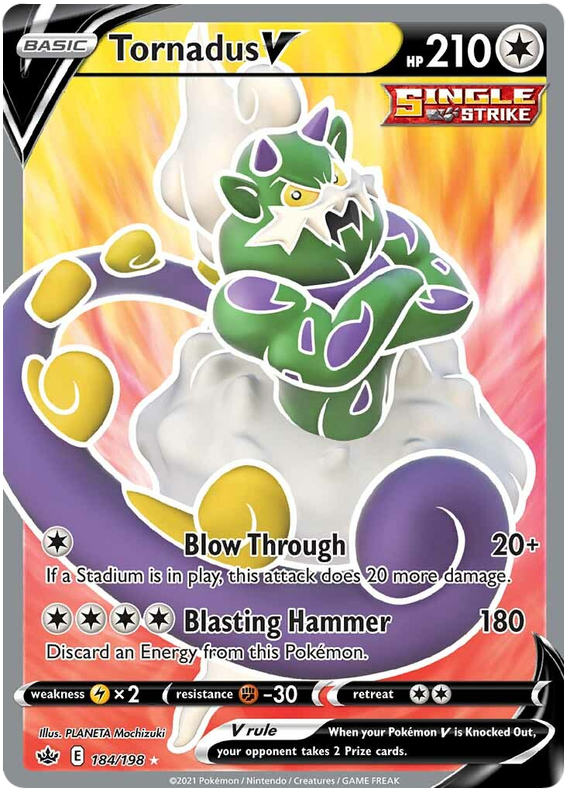 Tornadus V (184/198) [Sword & Shield: Chilling Reign] | Arkham Games and Comics