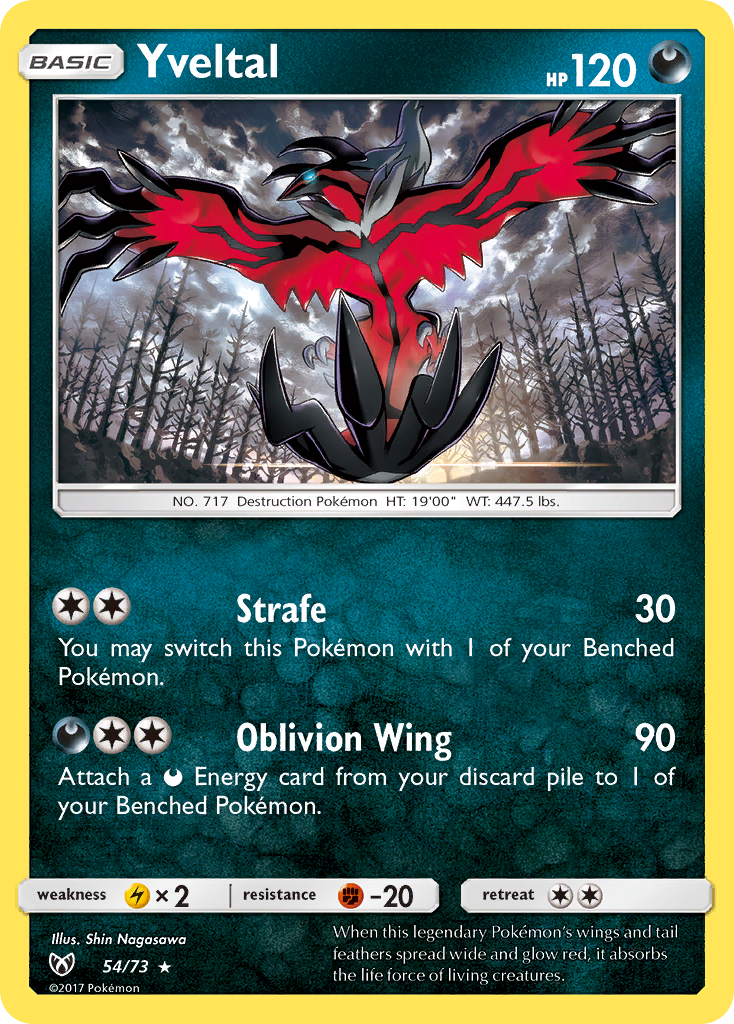 Yveltal (54/73) [Sun & Moon: Shining Legends] | Arkham Games and Comics