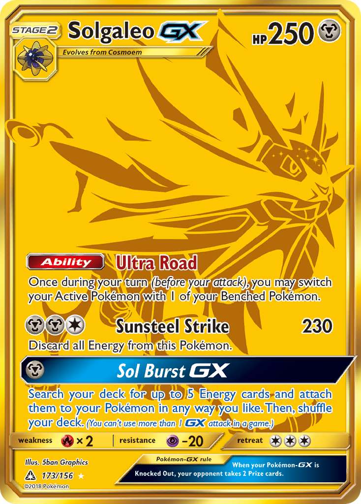 Solgaleo GX (173/156) [Sun & Moon: Ultra Prism] | Arkham Games and Comics